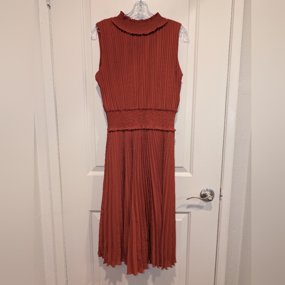NANETTE LEPORE Pleated Midi Dress, New w/ Tags, 10 - Picture 9 of 13
